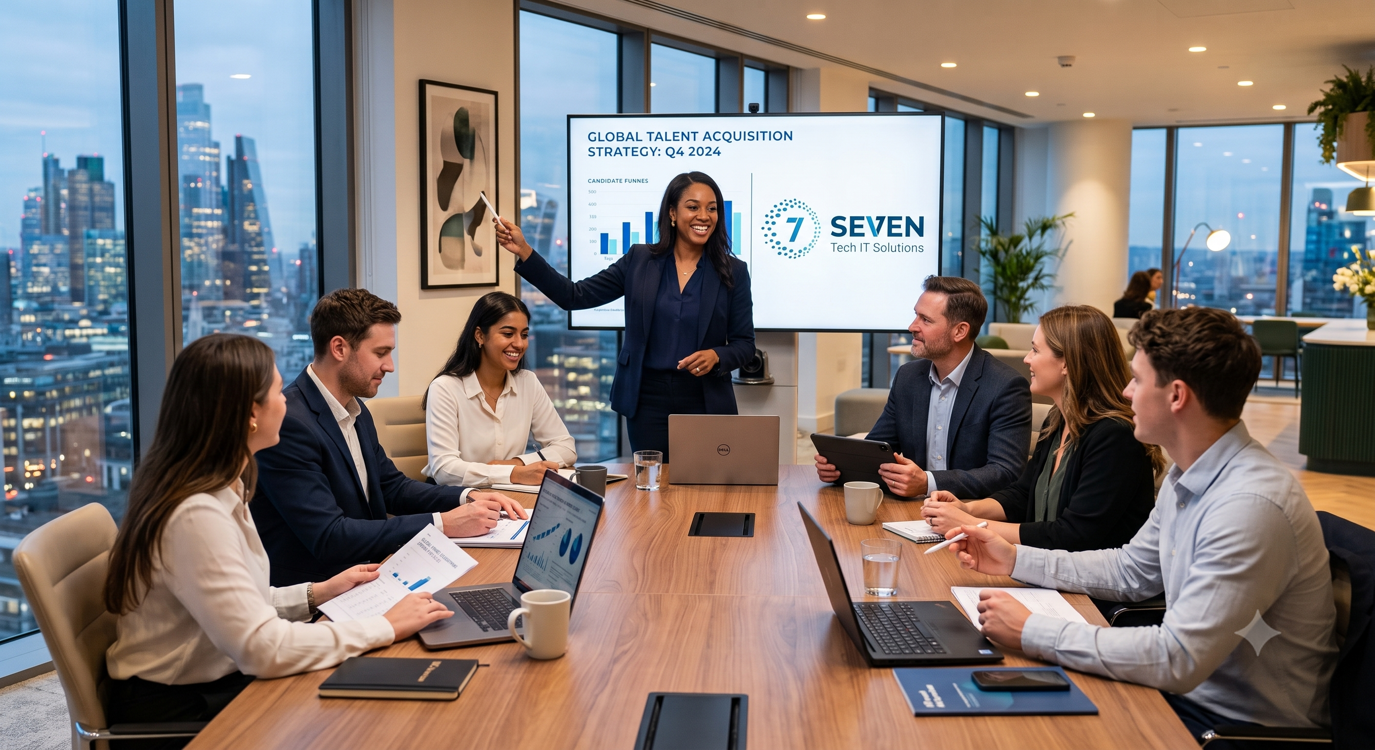 Corporate office representing Se7en Tech HR services and staffing solutions